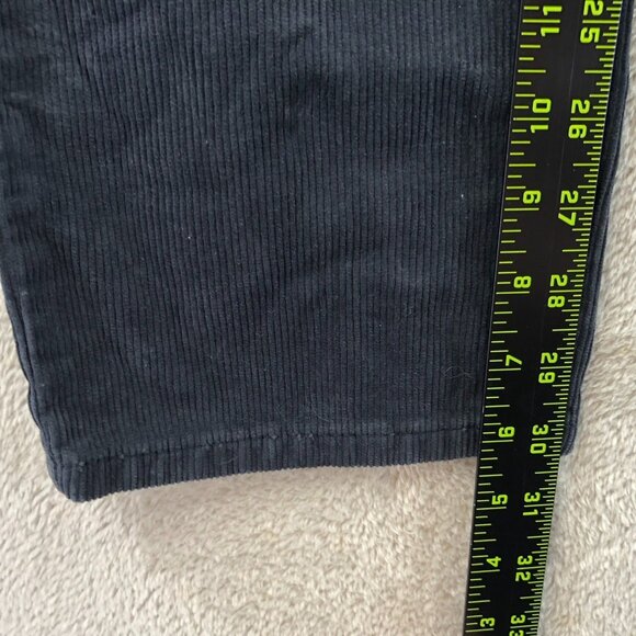 John Galt Womens Corduroy Pants Small Black Straight Leg Classic Casual Mid Rise - Picture 7 of 14